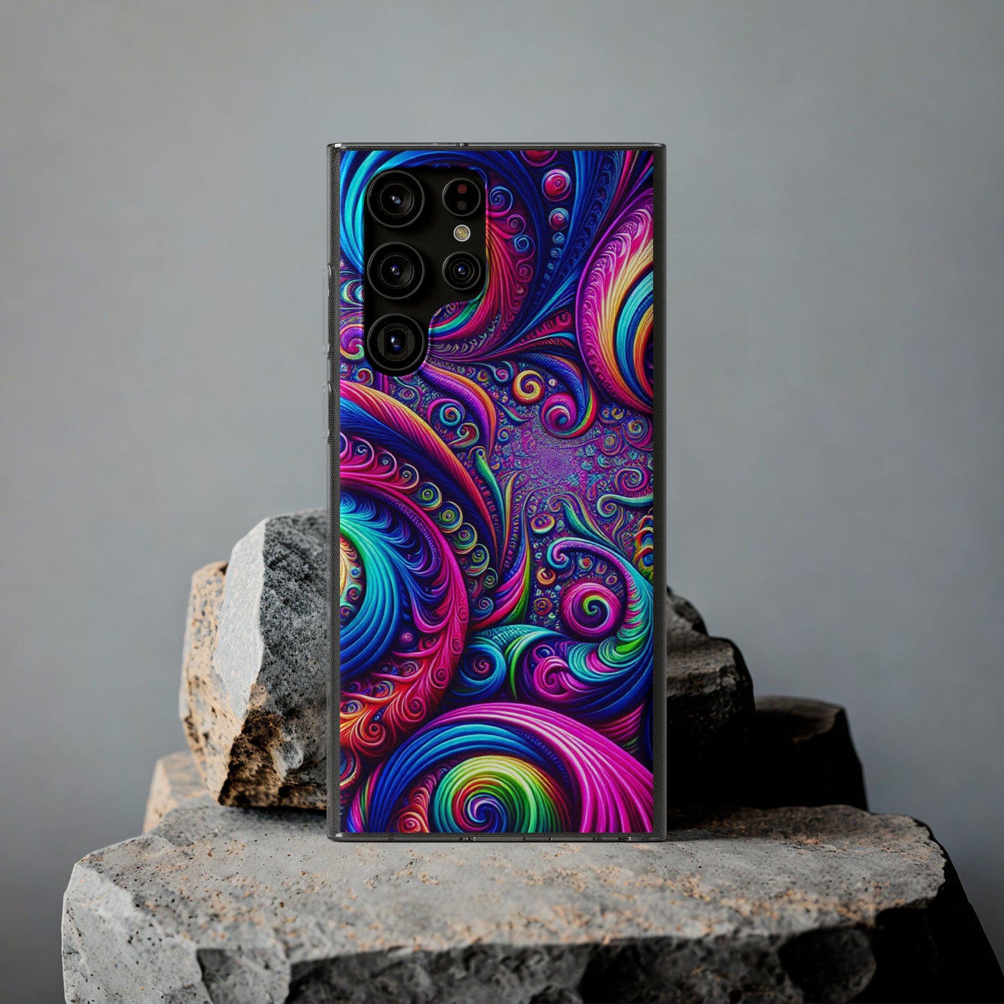 "VibranTrip Neonfinity" Infinity Patterns Art Polycarbonate Phone Case