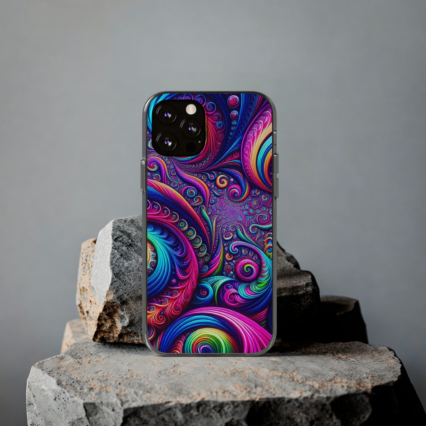 "VibranTrip Neonfinity" Infinity Patterns Art Polycarbonate Phone Case