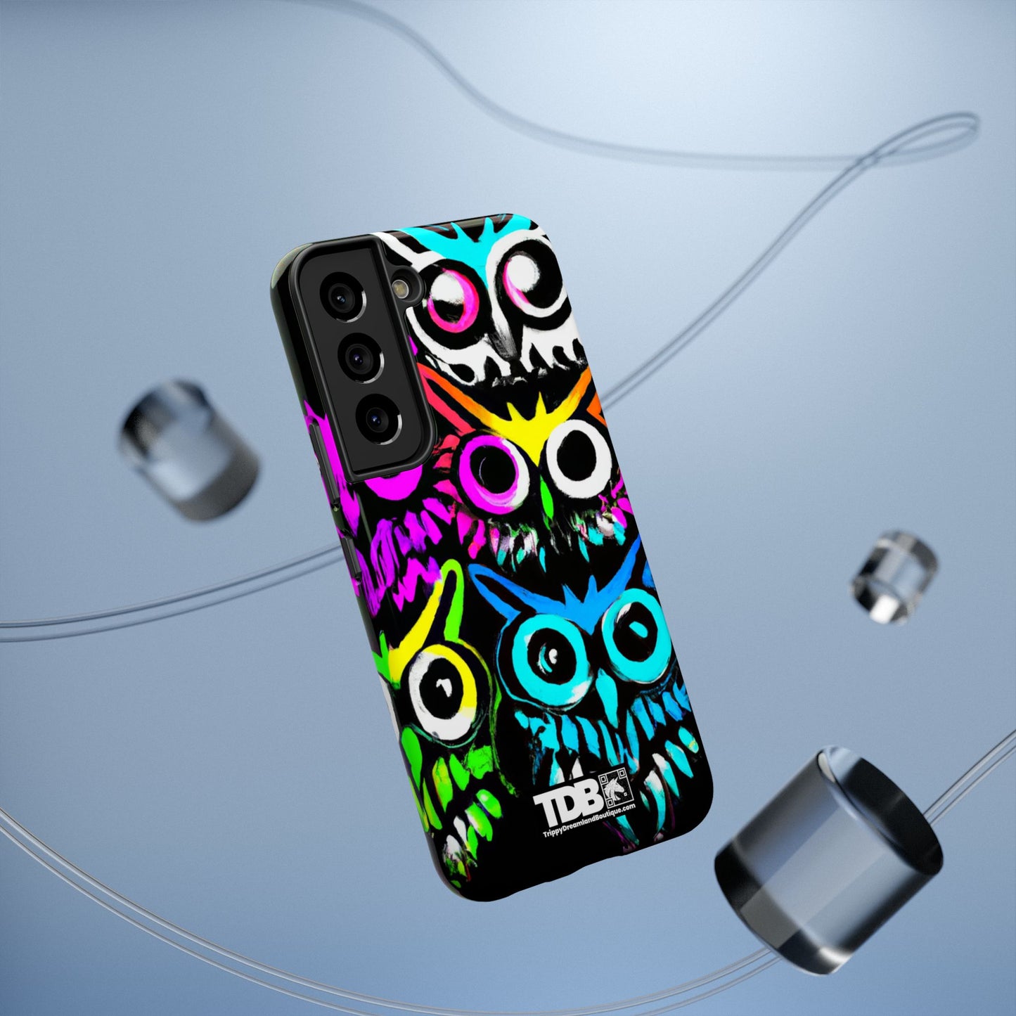 TDB Psychedelic Rave Owl Impact-Resistant Phone Case - Colorful Protection