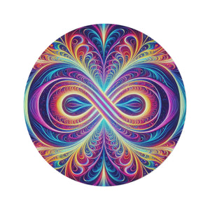 Cosmic HypnoVision. Infinity Patterns Round Rug