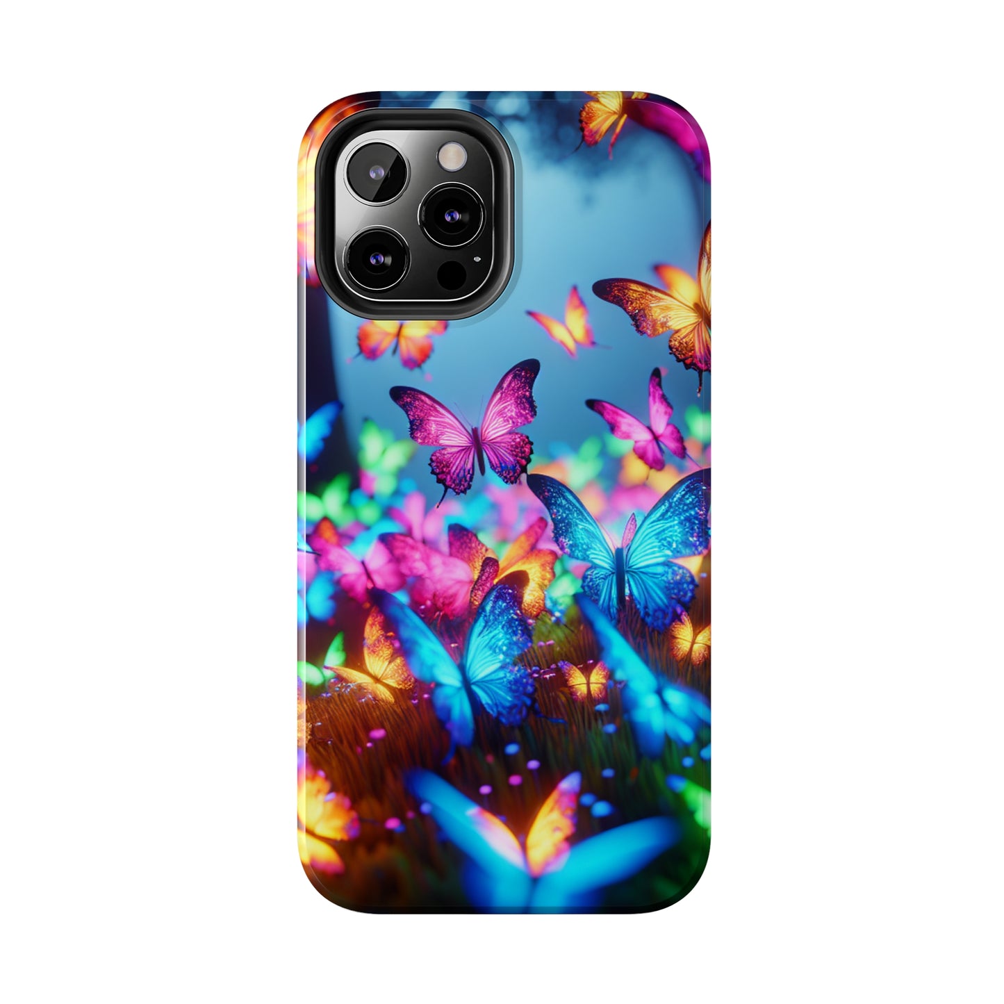"Neon Butterflies Awakening" NEON Butterflies Tough Phone Case