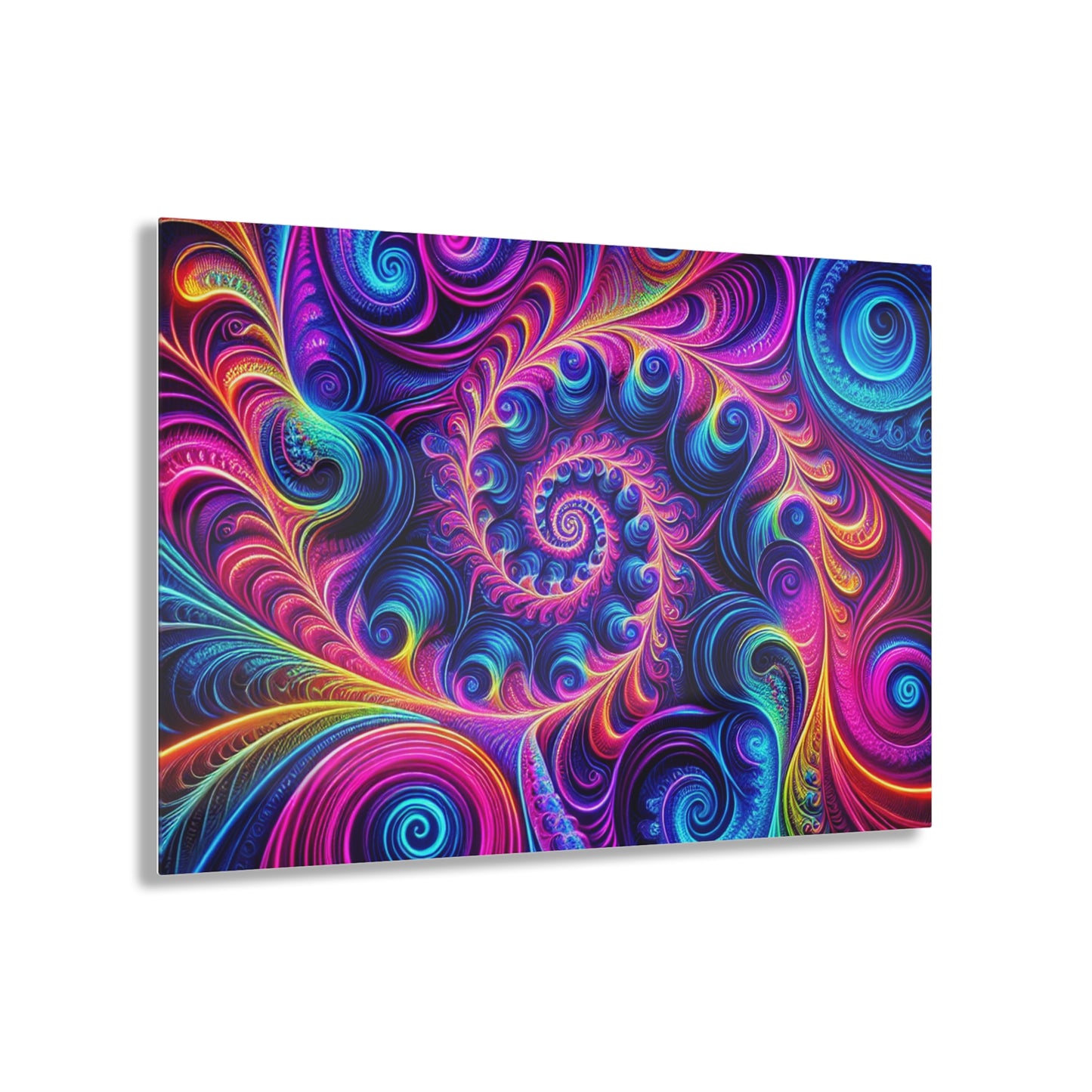 "Infinite Vibrance" Trippy infity Pattern 1/4" Glossy Acrylic Art