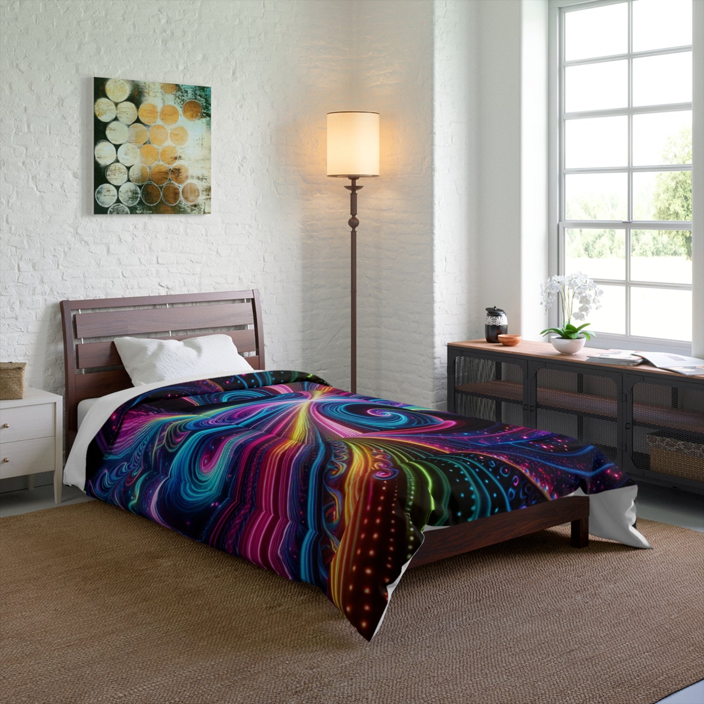 Vivid Psychedelic Never-Ending Dreams Trippy Infinity Patterns Comforter Blanket