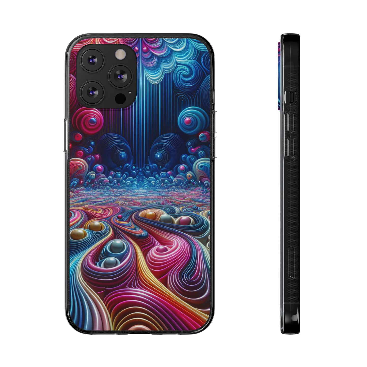 Mesmerizing Neon Infinity Infinity Patterns Art Polycarbonate Phone Case Samsung Galaxy s21 s22 Google Pixel 6 Iphone 11 12 13 14 Pro Max Mini Plus