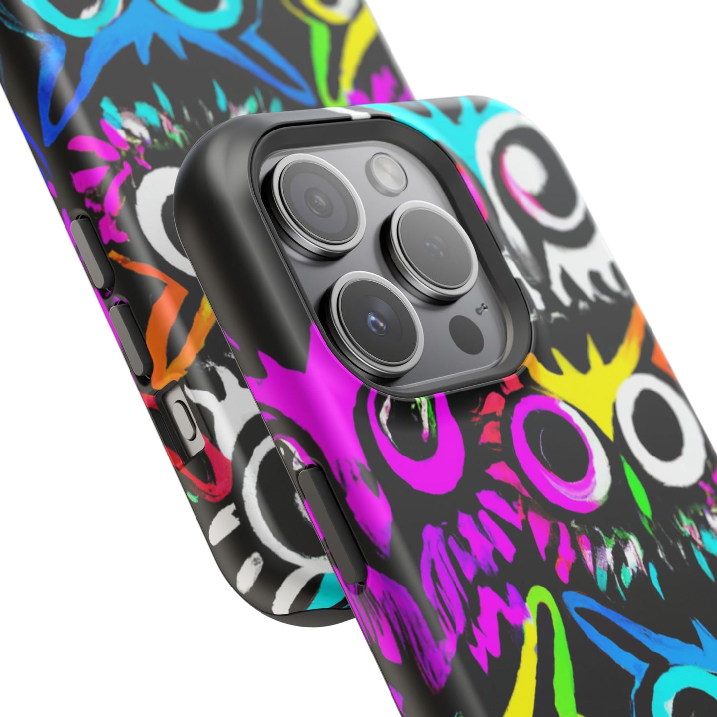 TDB Psychedelic Rave Owl Impact-Resistant Phone Case - Colorful Protection