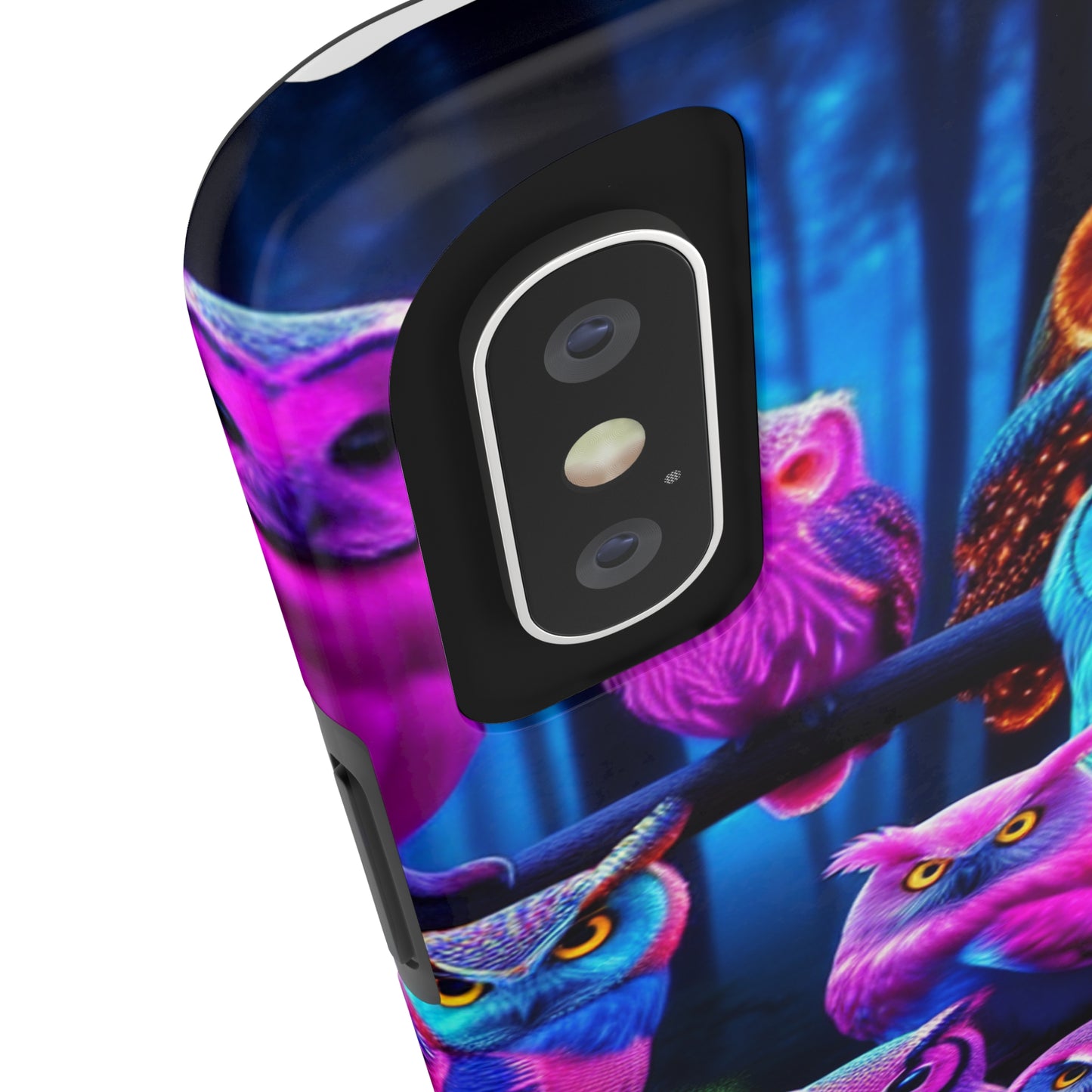 Neon Party of Owls NEON Owls Phone Case Iphone 7 8 9 10 11 12 13 14 Pro Max Mini Plus XR XS SE