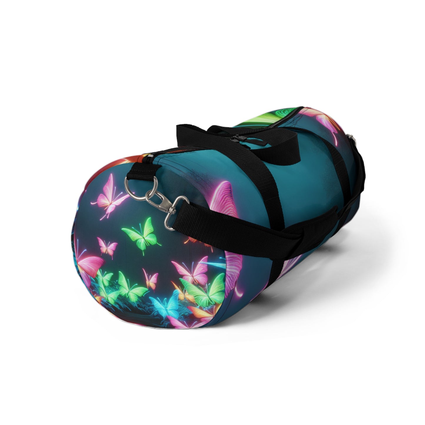 "Butterfly Burst" - Neon Butterflies Duffle Bag