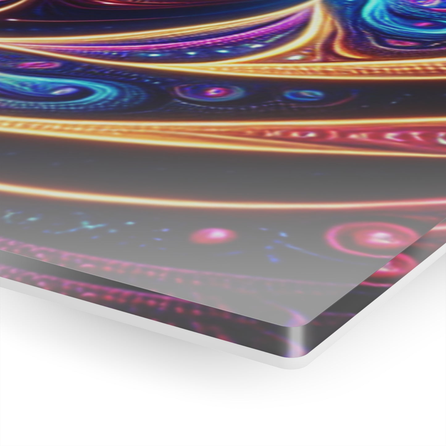 Cosmic Caressassement Trippy infity Pattern 1/4" Glossy Acrylic Art