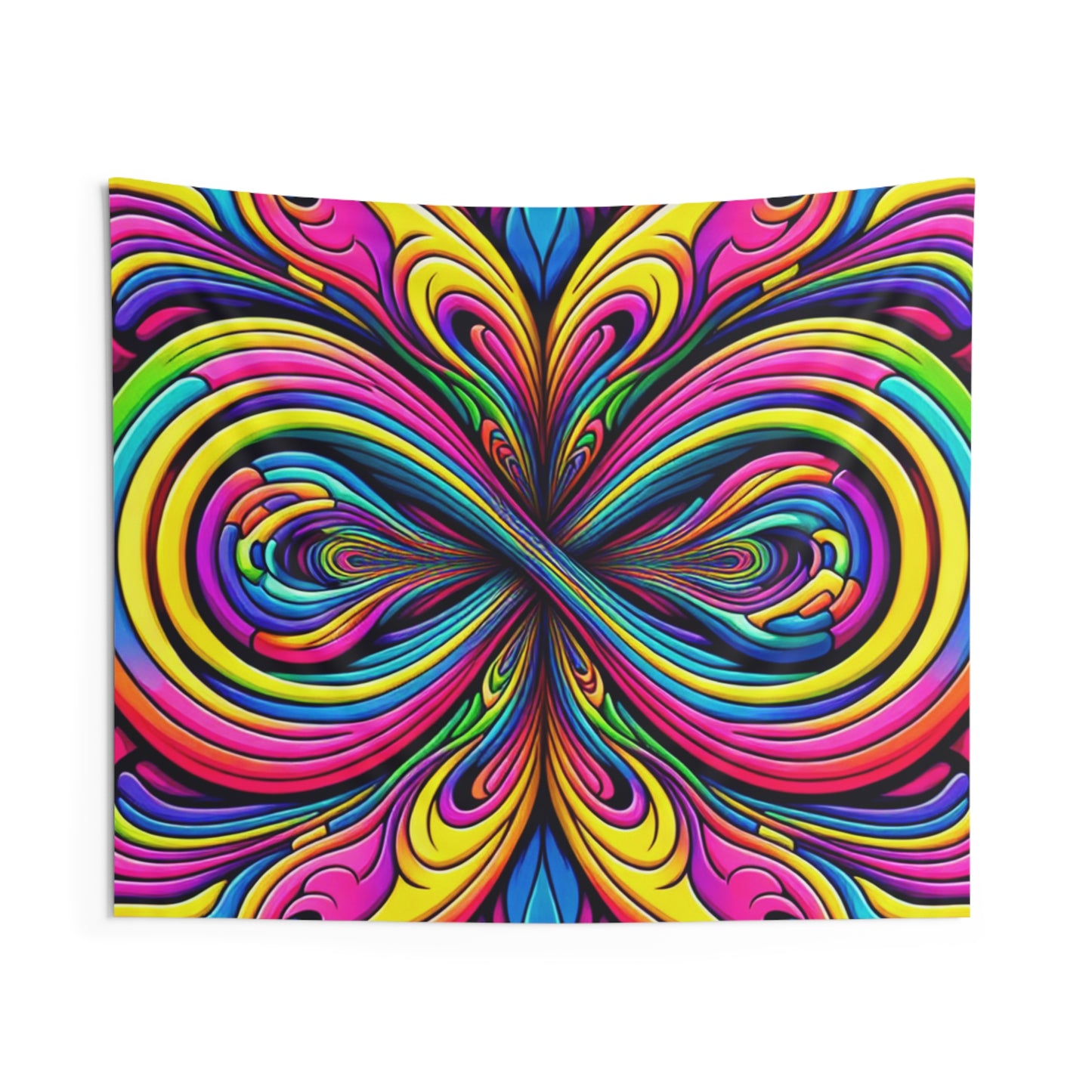 Cosmic Electrifying Abstraction. Infinity Patterns Art Tapestry
