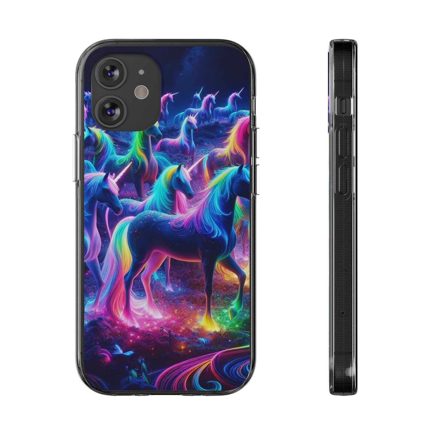 Neon Unicorn Spectacle. NEON Unicorns Art Polycarbonate Phone Case Samsung Galaxy s21 s22 Google Pixel 6 Iphone 11 12 13 14 Pro Max Mini Plus