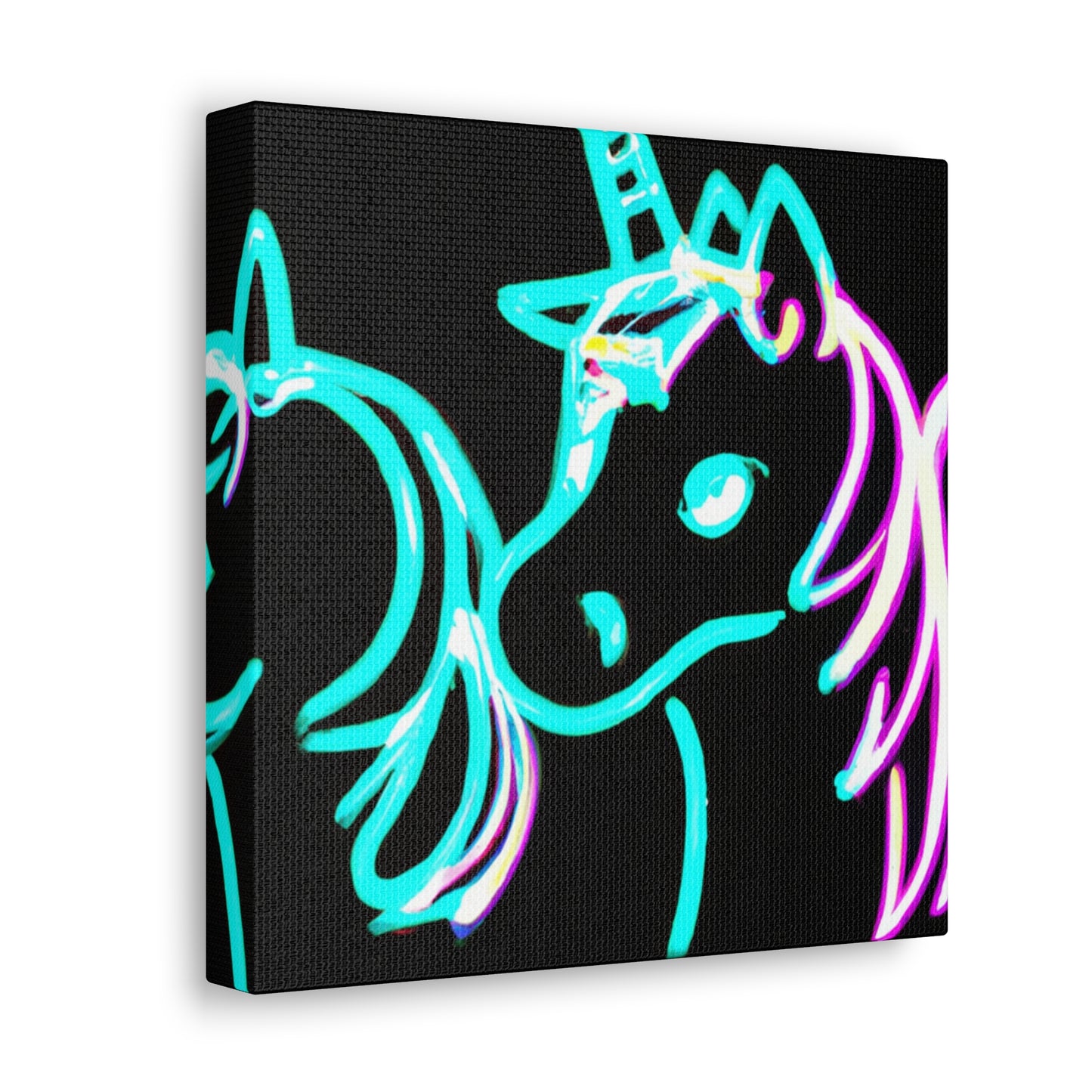 "Neon Unicorn Carnival" NEON Unicorns Art Canvas