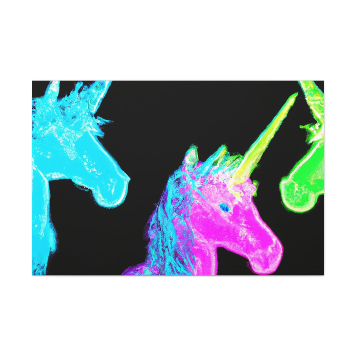 Neon Unicorn Blizzard NEON Unicorns Art Canvas