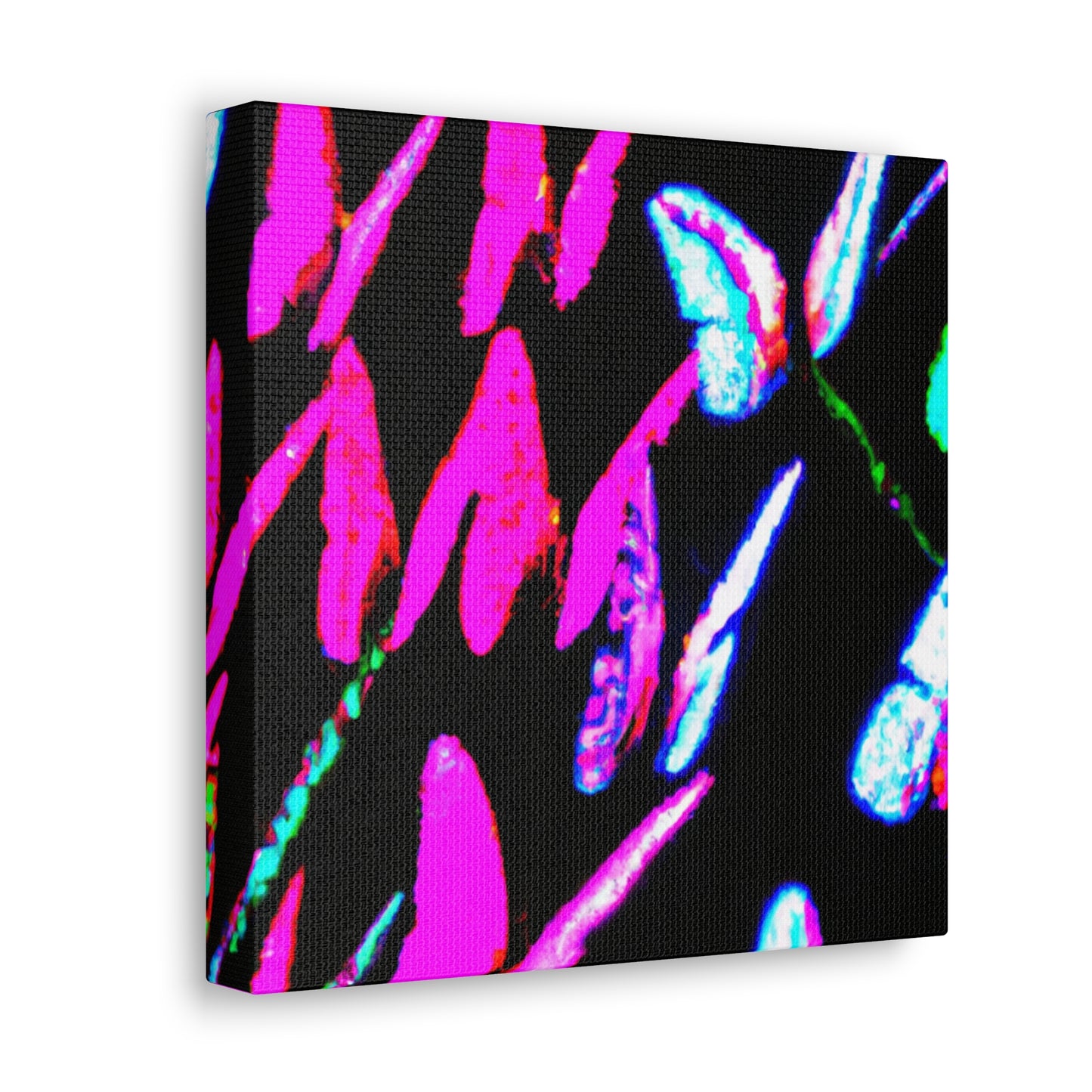 "Neon-Butterfly Prism" Neon Butterflies Art Canvas