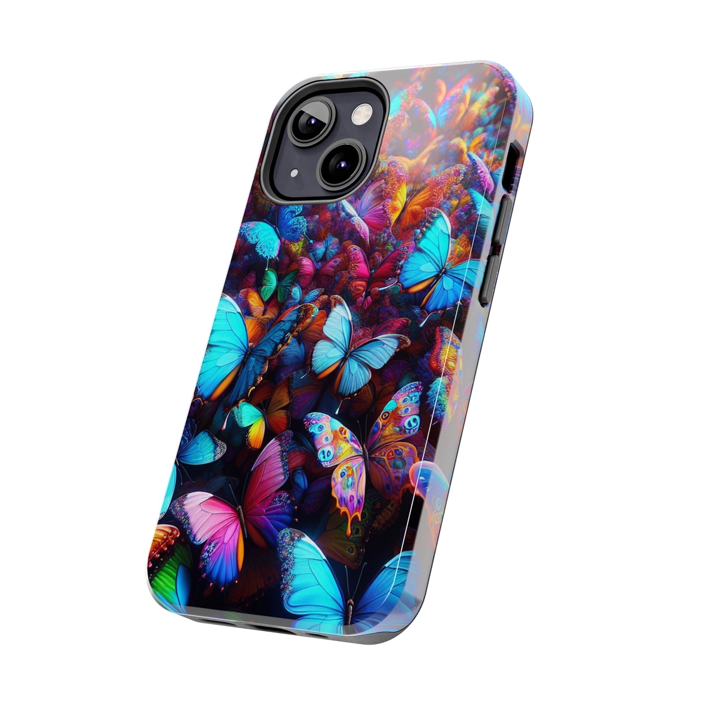 "Illuminated Flight" NEON Butterflies Tough Phone Case
