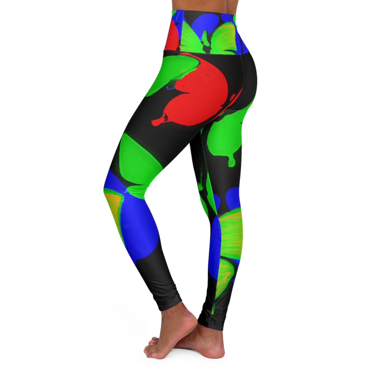 Neon Flutterby Symphony. - Butterflies Leggings