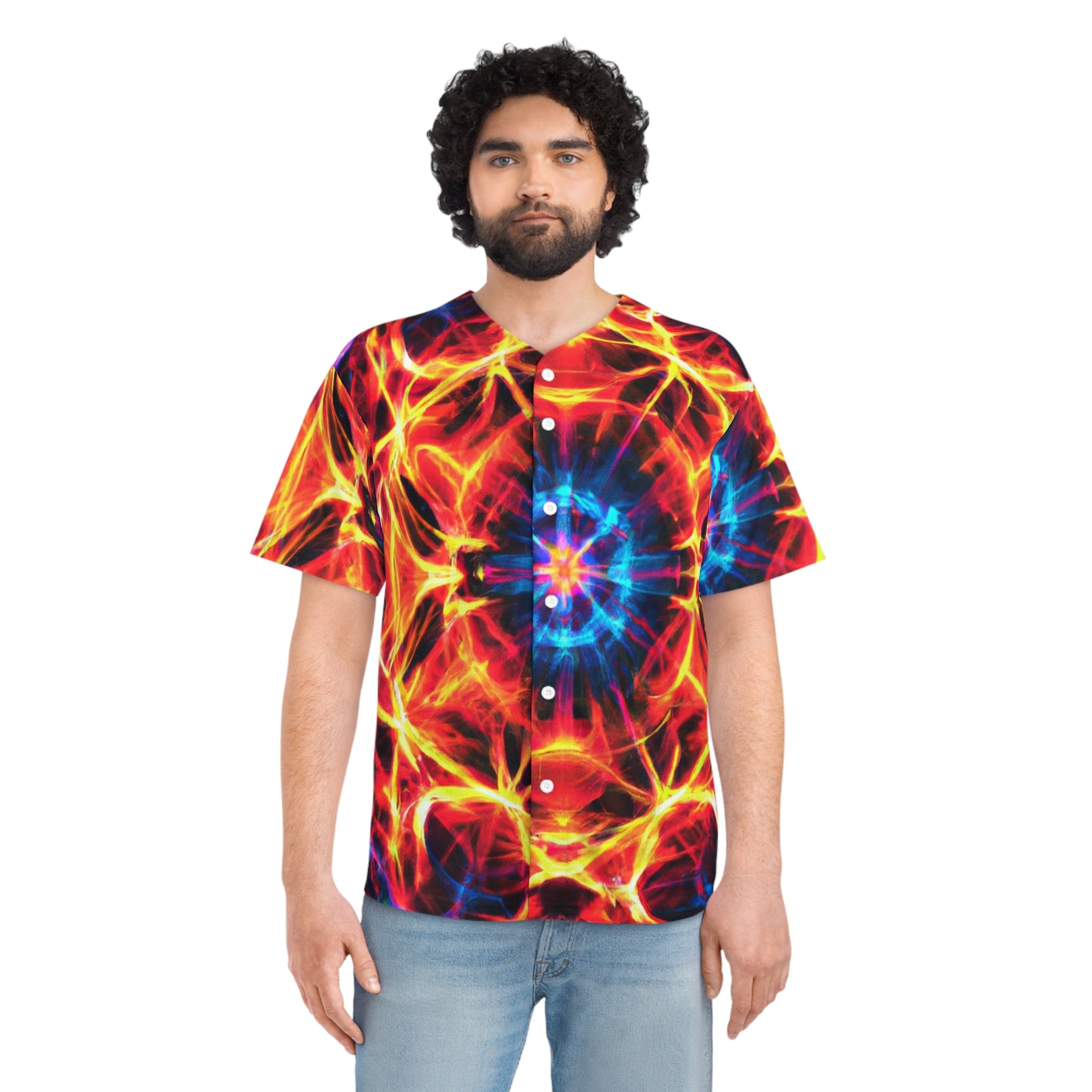 TripNite Infinity Neon Vivacity Trippy Infinity Patterns Mens Jersey