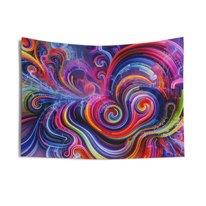 Neon Dreams of Infinity Infinity Patterns Art Tapestry