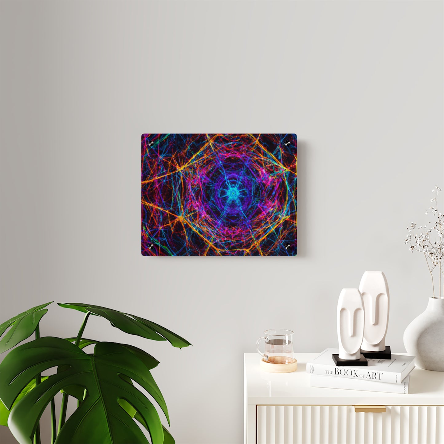 Chromatic Chromosphere. Trippy Infinity Patterns Acrylic Art Panel
