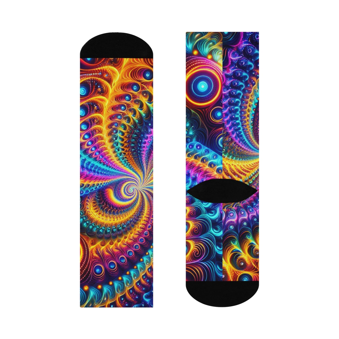 InfiniteVibrancy! Trippy Cushioned Crew Socks