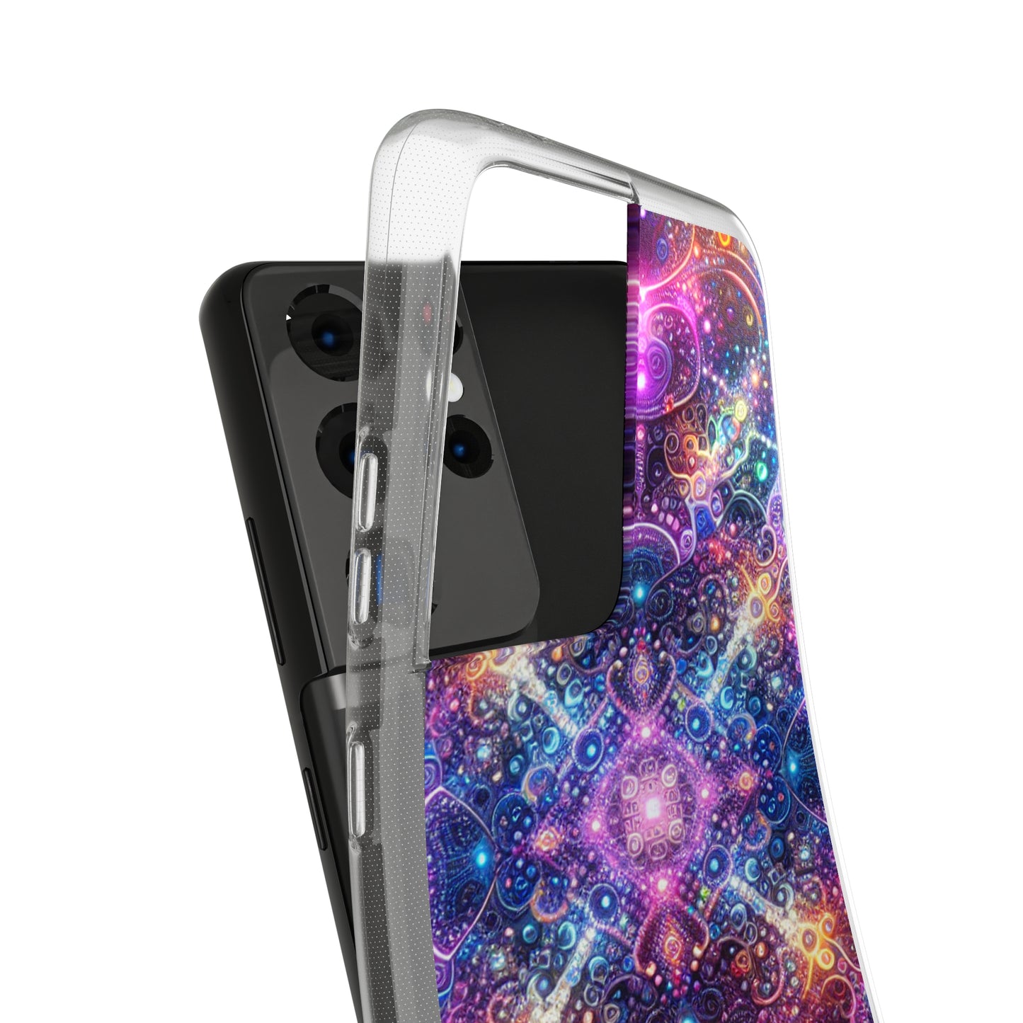 Neon Infinity Maze. Infinity Patterns Art Polycarbonate Phone Case