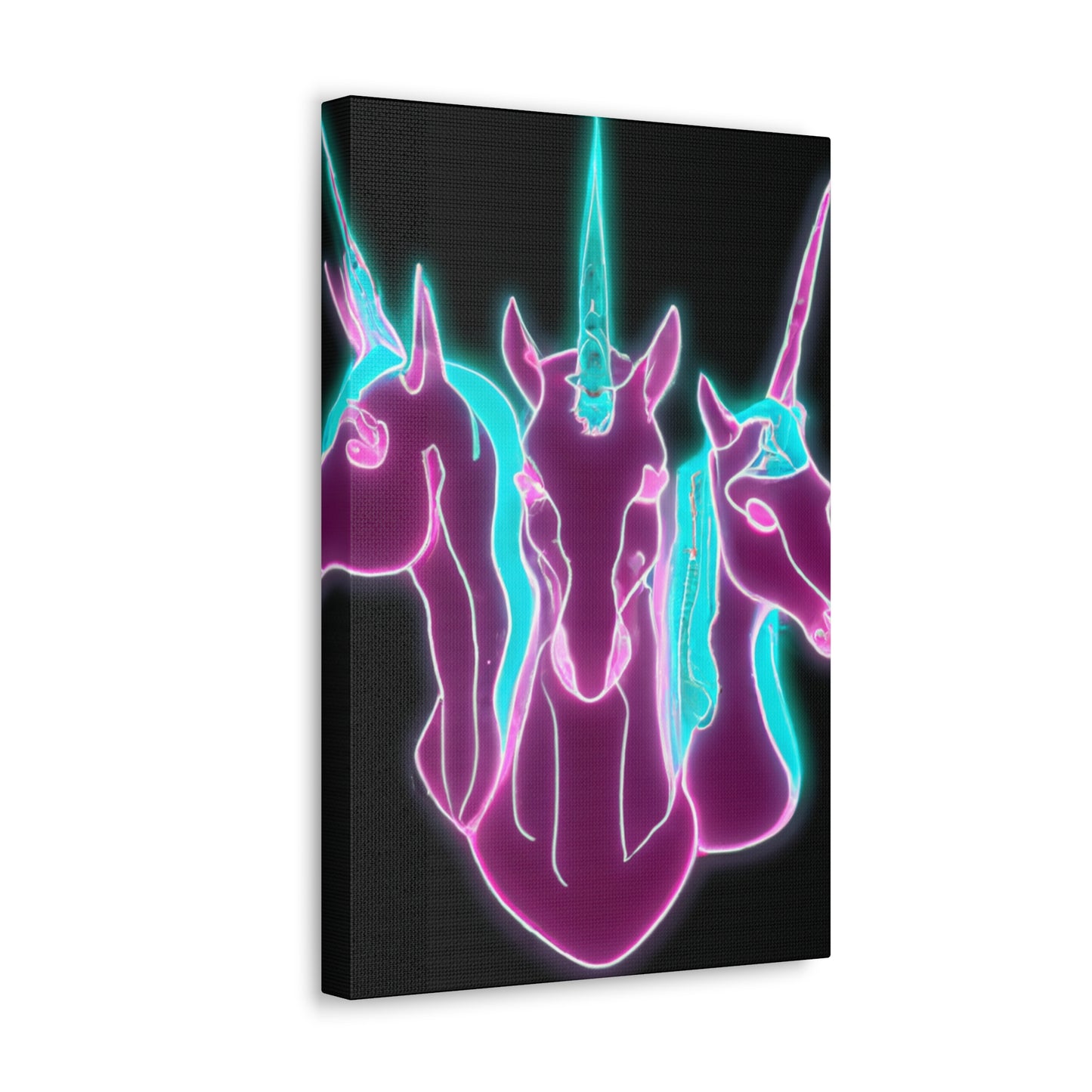 "Neon Unicorn Posse" NEON Unicorns Art Canvas