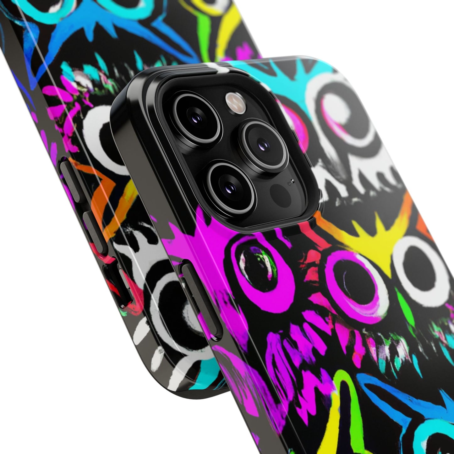 TDB Psychedelic Rave Owl Impact-Resistant Phone Case - Colorful Protection