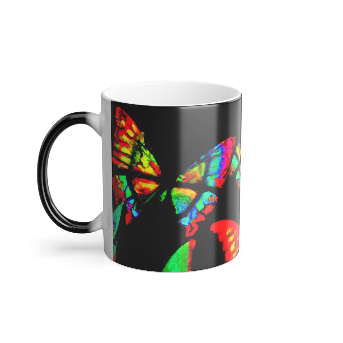 "Butterfly Brilliance" Neon Butterflies 11oz Color Morphing Mug