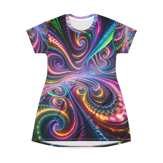 Cosmic Chromatic Infinity. Infinity Patterns Womans T Shirt Dress