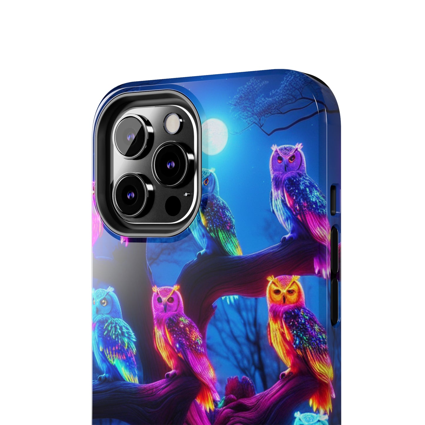 "Neon Nocturne" NEON Owls Tough Phone Case