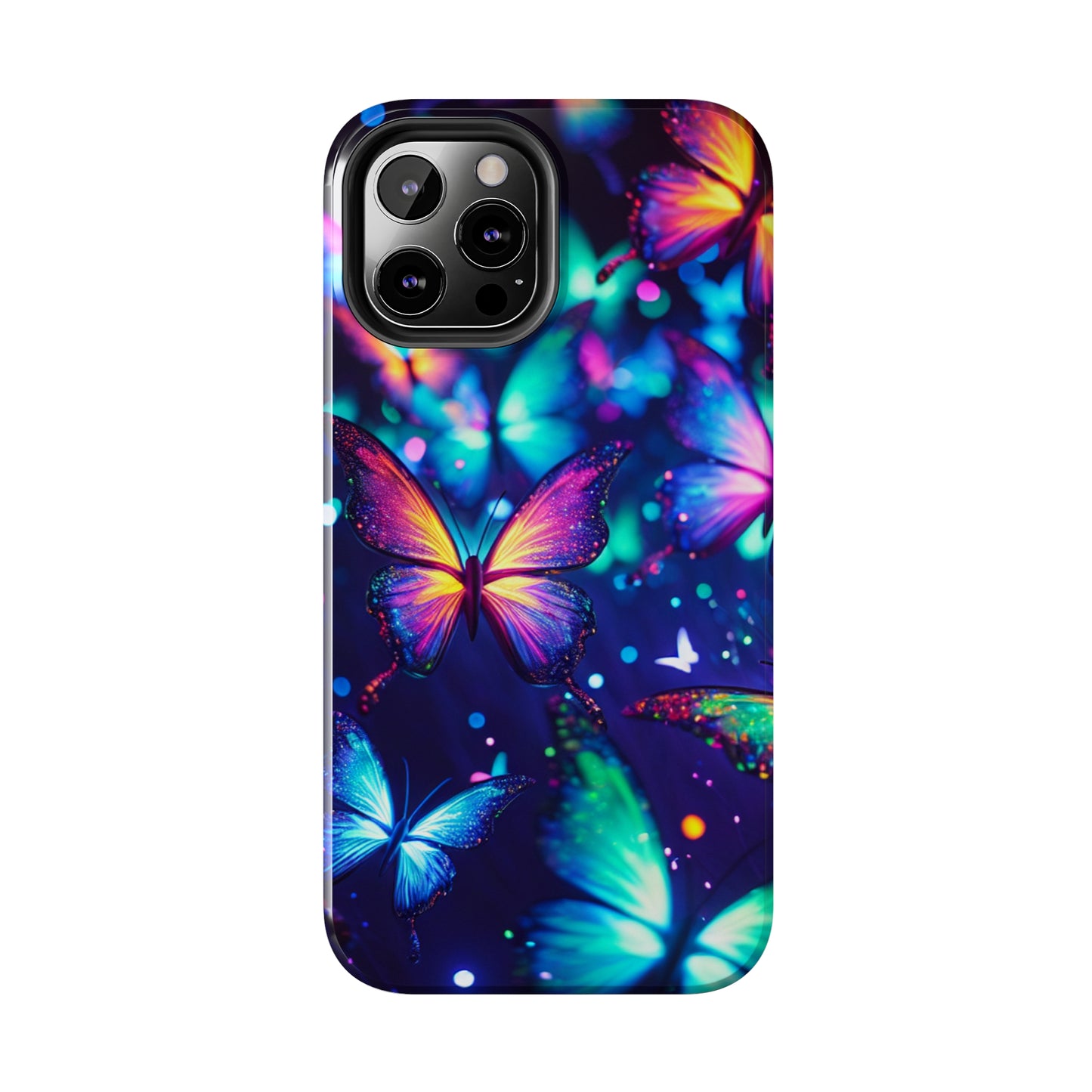Neon Flutterings. NEON Butterflies Tough Phone Case Iphone 6 7 8 9 10 11 12 13 14 SE X XR XS Pro Max Mini Plus