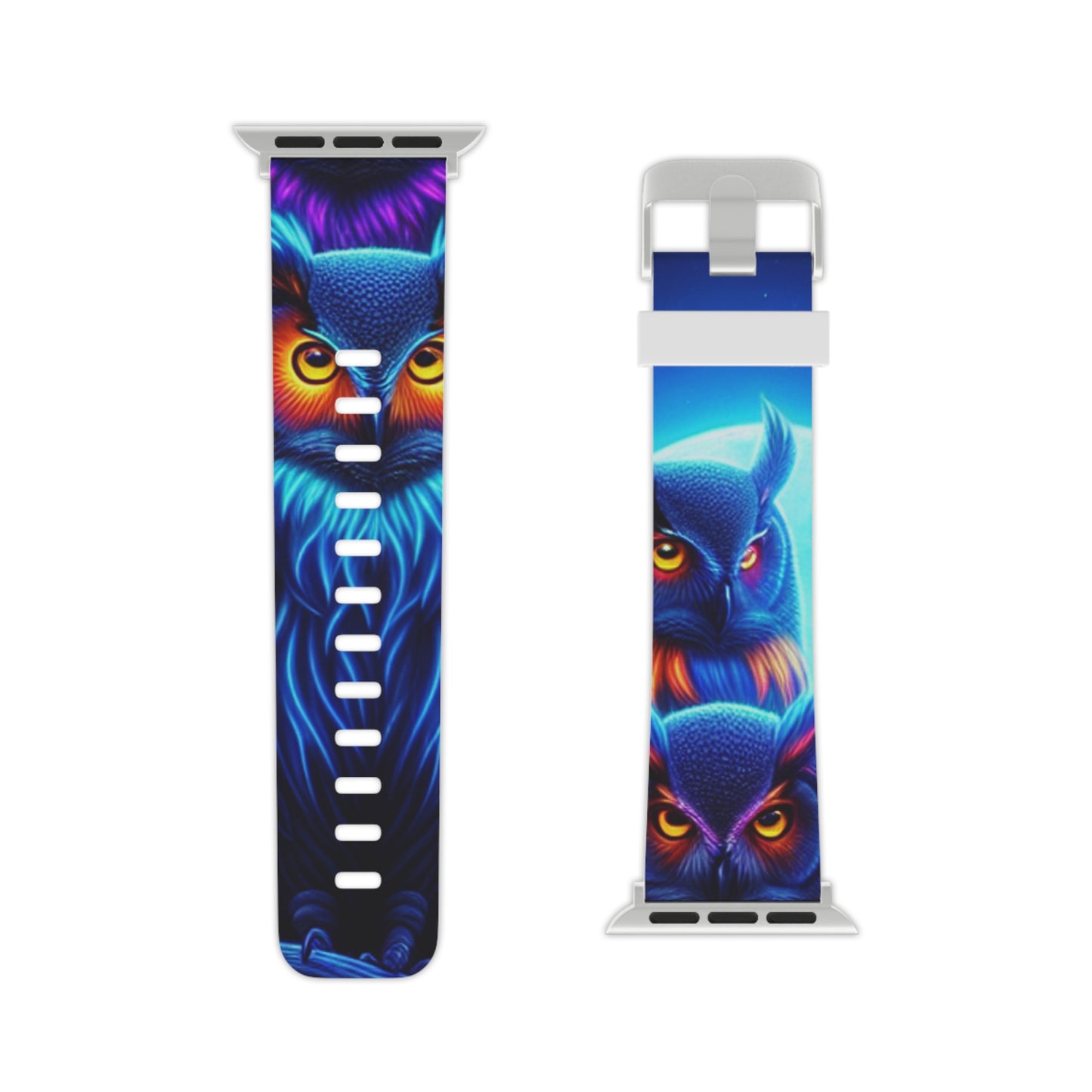 Neon Spectacle of Owls. - NEON Owls Iwatch Band
