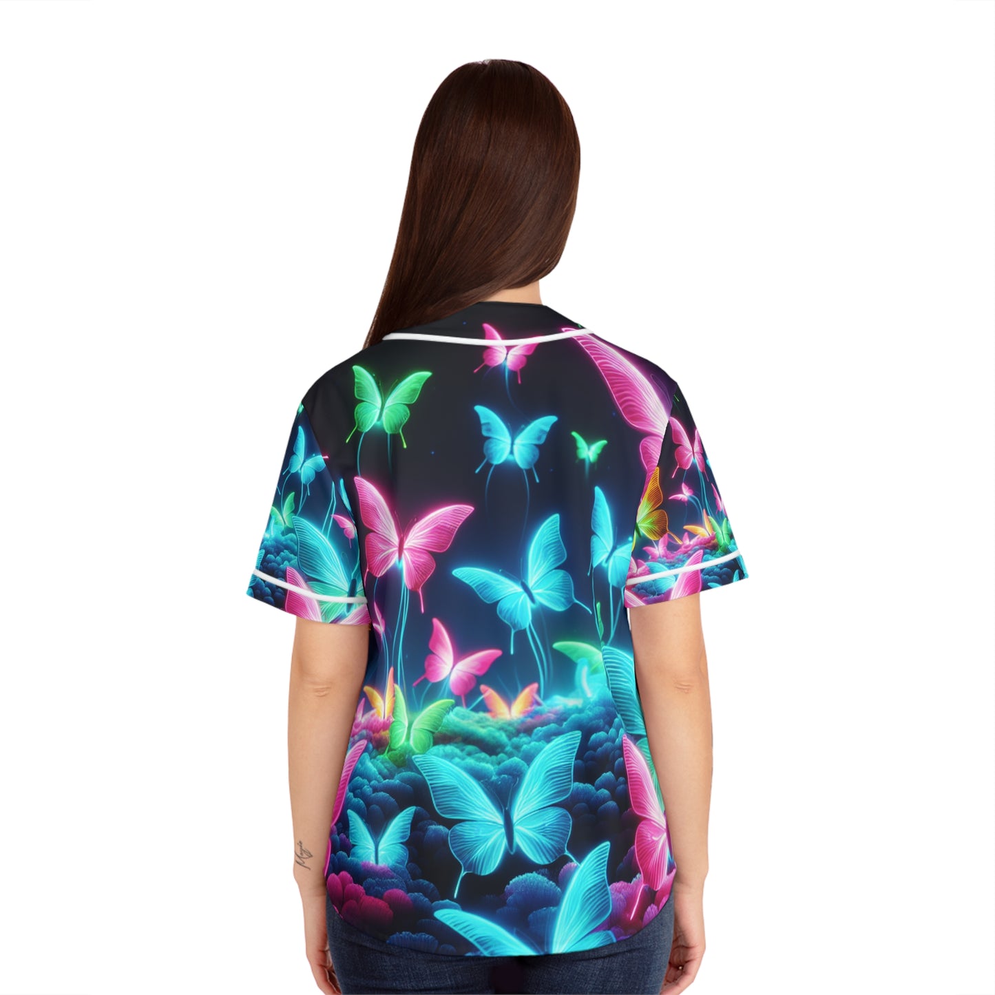 Neon Butterfly Flight. Neon Butterflies Womans Jersey