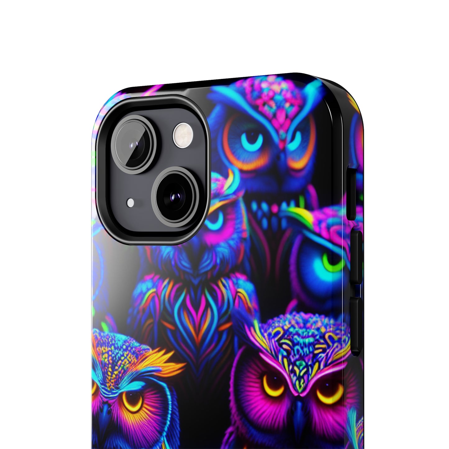 Neon Owl Congregation. NEON Owls Tough Phone Case