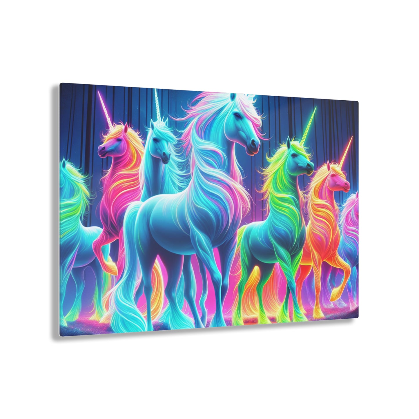 Neon Mystical Unicorns NEON Unocrons Art 1/4" Glossy Acrylic Art