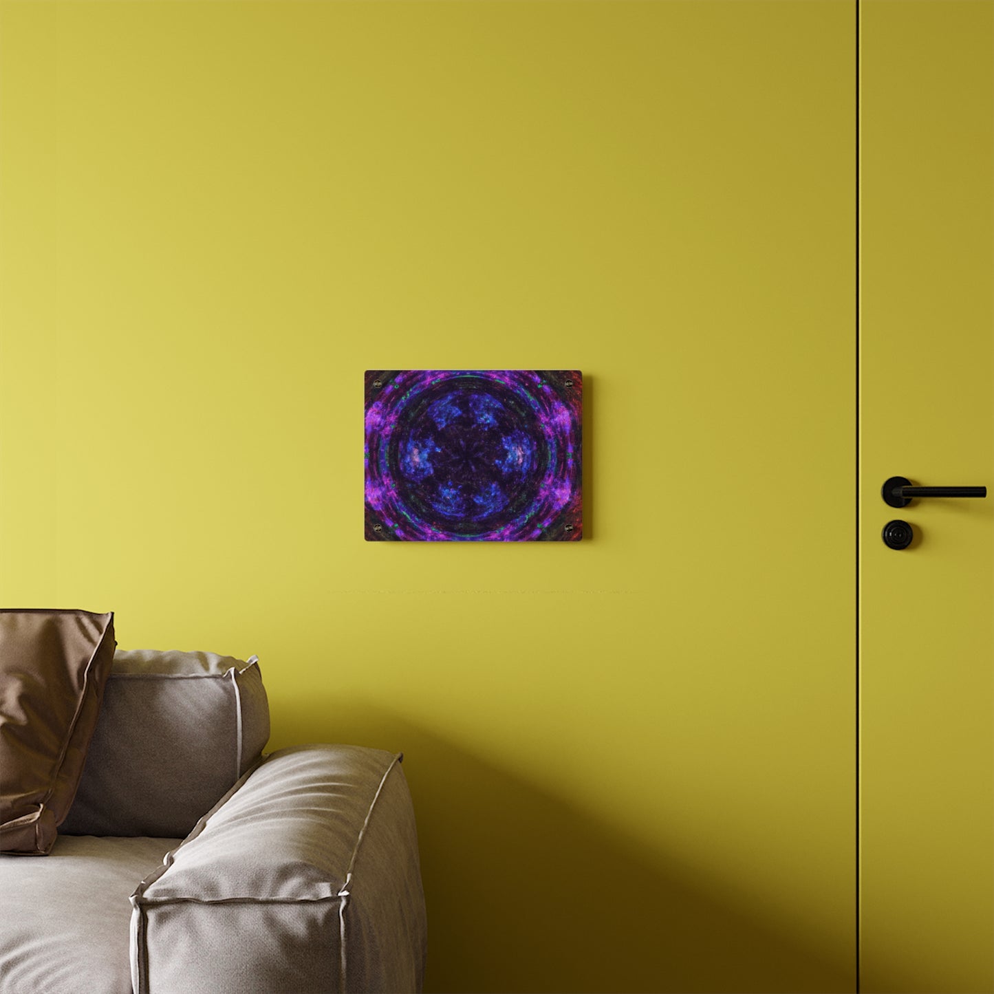 Cosmic Glo-Wave Haze. Trippy Infinity Patterns Acrylic Art Panel