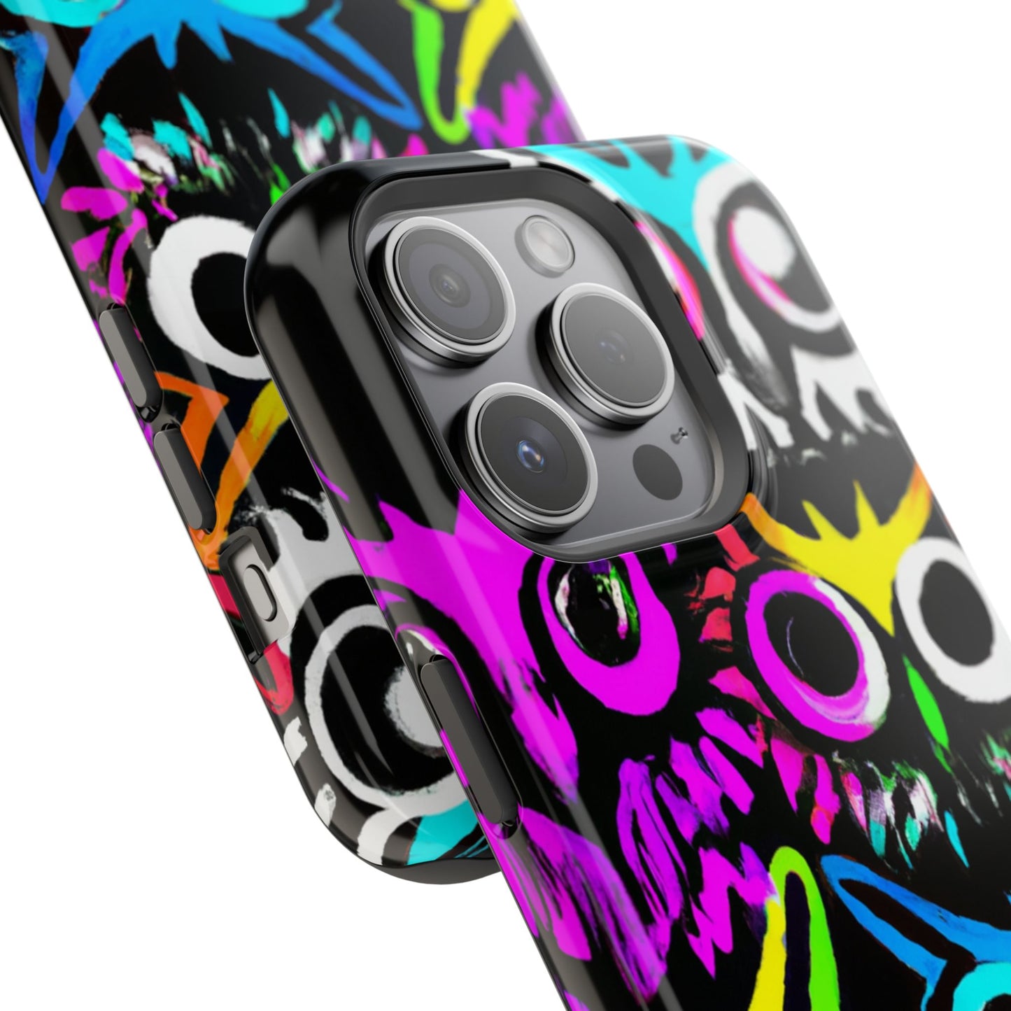 TDB iPhone Magnetic Tough Case - Psychedelic Rave Owl Design