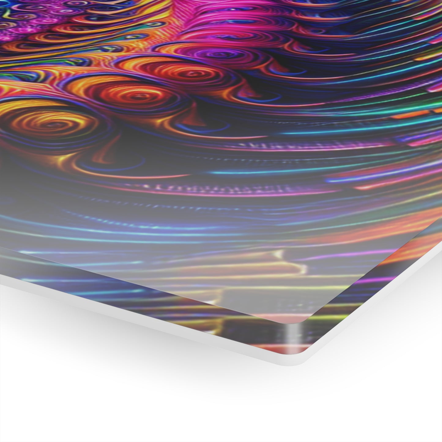 Neon Infinity Vivacity Trippy infity Pattern 1/4" Glossy Acrylic Art