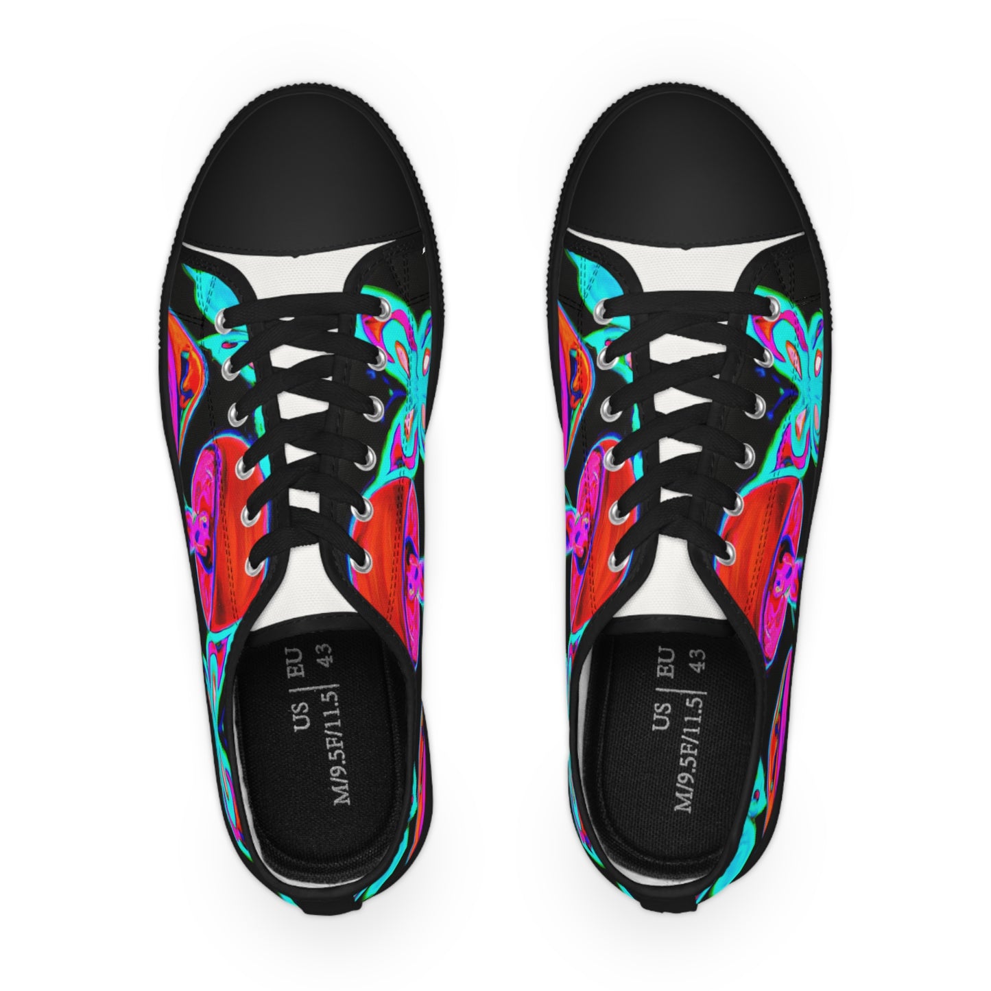 "Neon Rainbow Dreams". - Men's Lowtop Sneakers