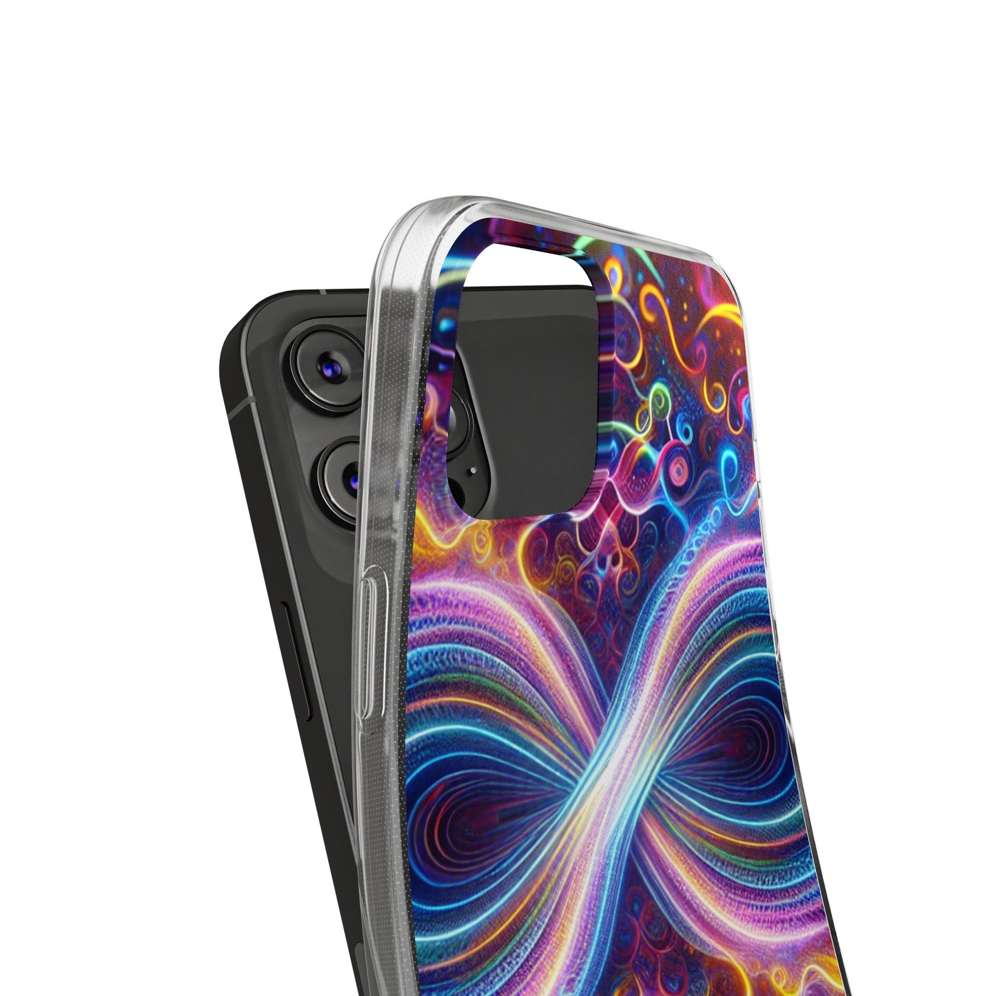 "Neon Infinity Bliss" Infinity Patterns Art Polycarbonate Phone Case