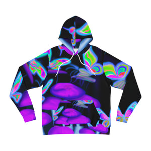 Neon Symphony - Butterflies & Mushrooms AOP Hoodie