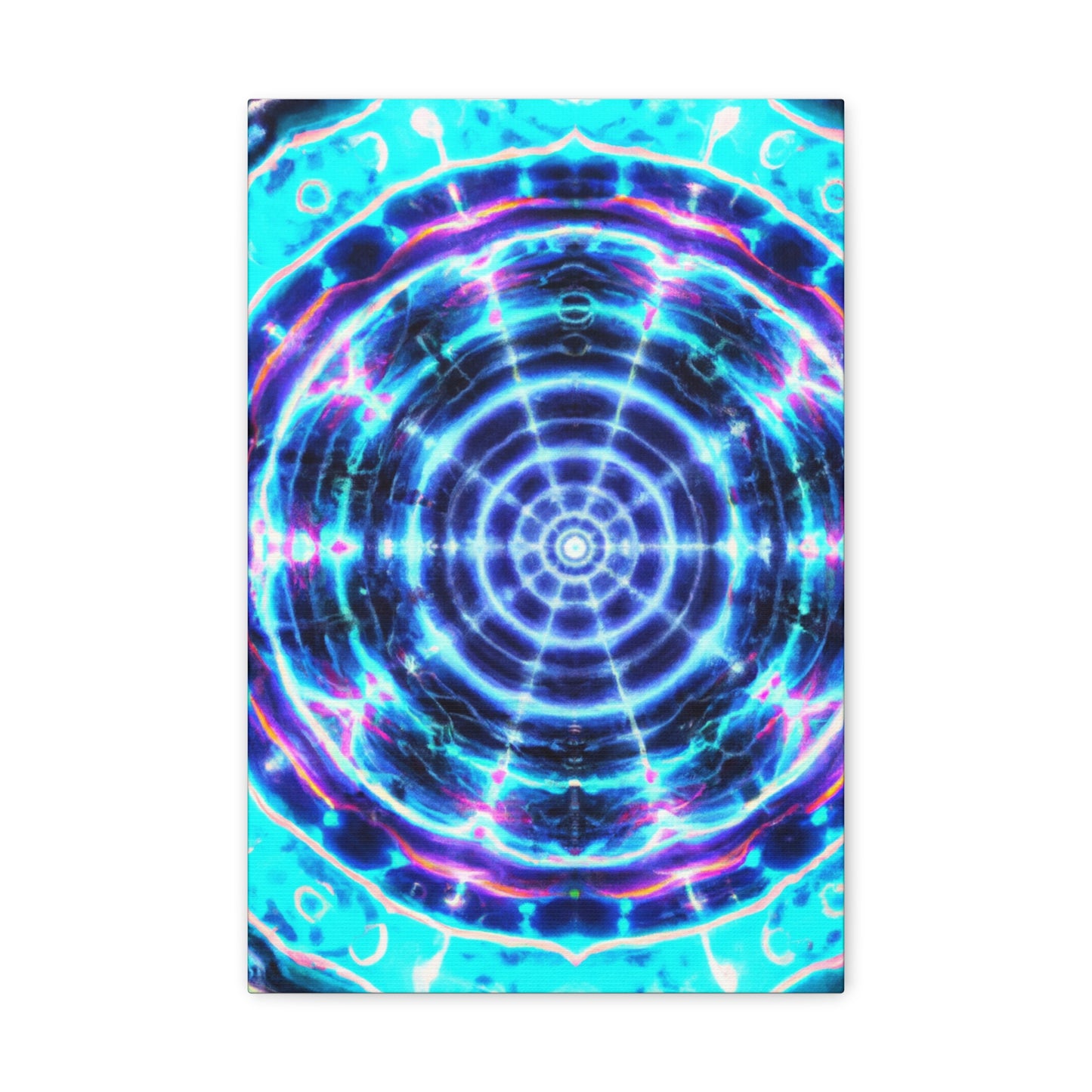 Neon Infinity Visions. Trippy Infinity Patterns Art Canvas