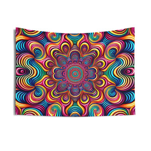 Cosmic Kaleidoscope. Infinity Patterns Art Tapestry