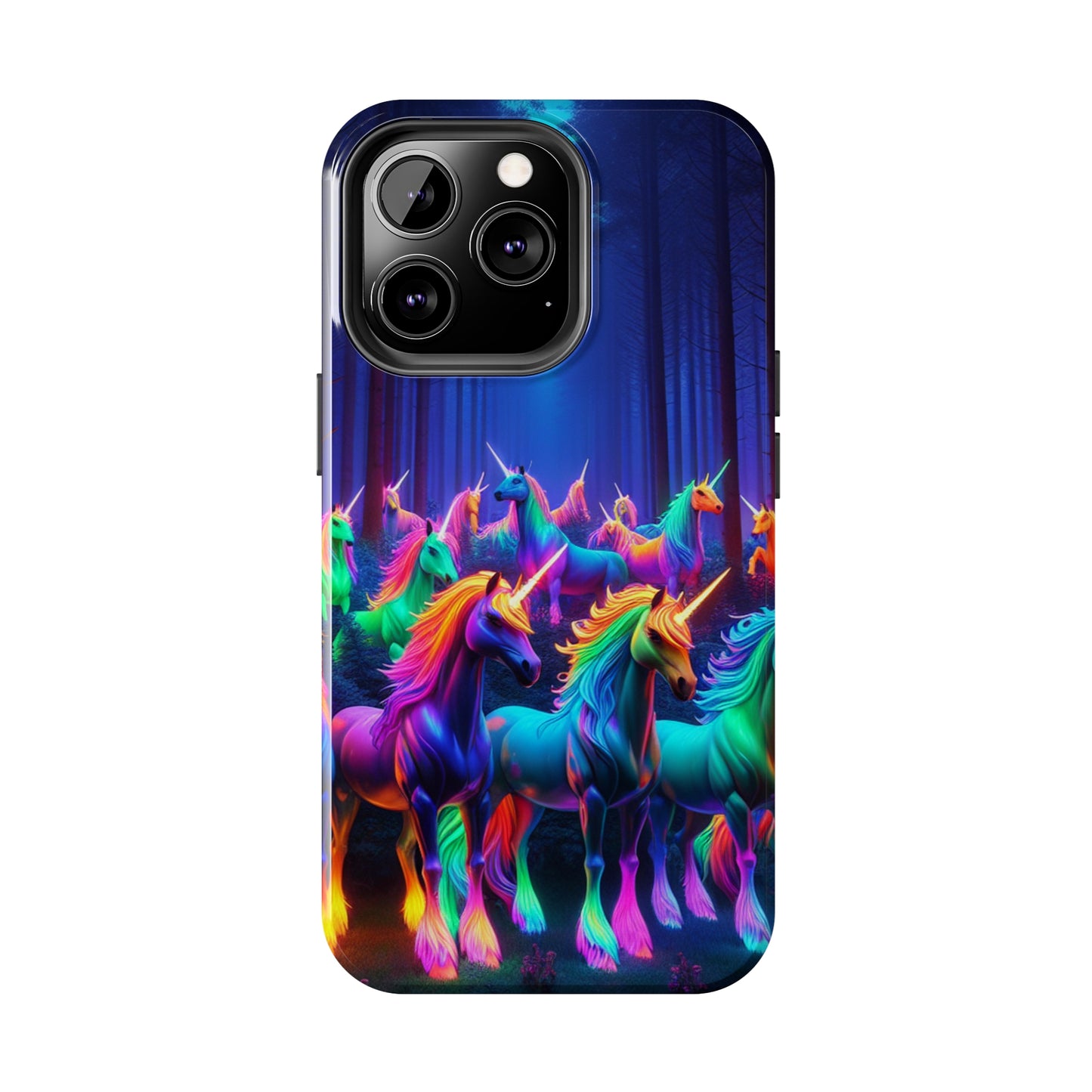 Vivid Unicorn Pack NEON Unicorns Tough Phone Case Iphone 7 8 9 10 11 12 13 14 Pro Max Mini Plus XR XS SE