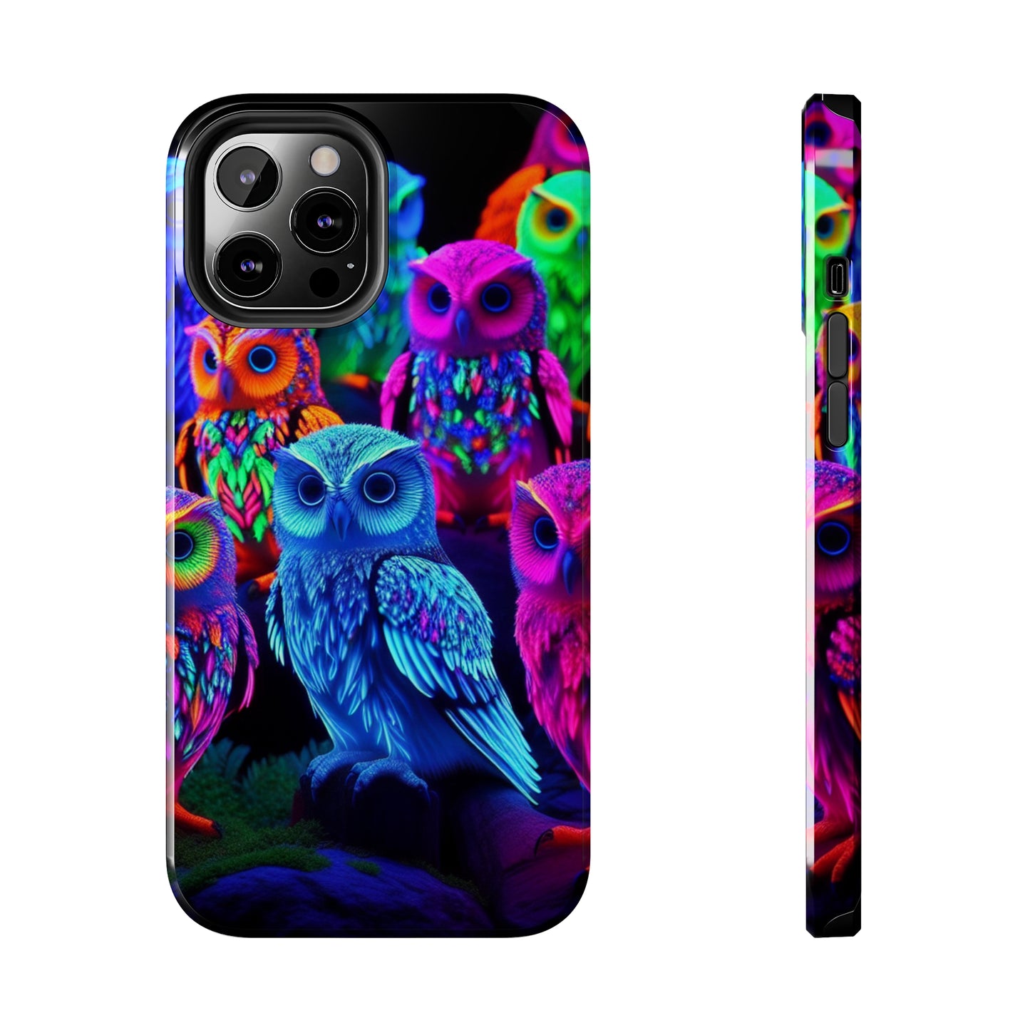 Neon Nocturne. NEON Owls Tough Phone Case