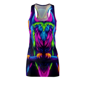 "NeoNighthawks" Neon Owls Racerback Dress