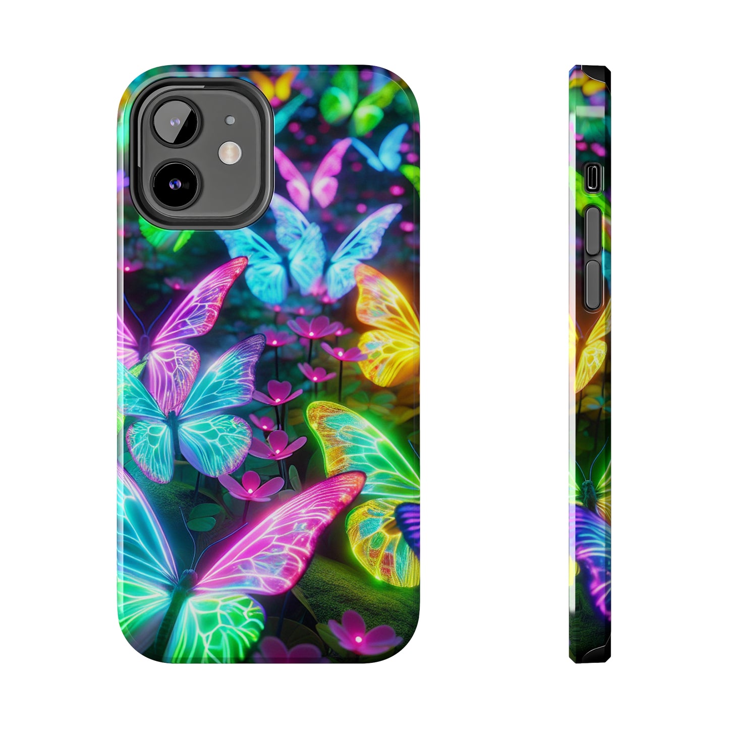Neon Butterfly Dreamscape. NEON Butterflies Tough Phone Case