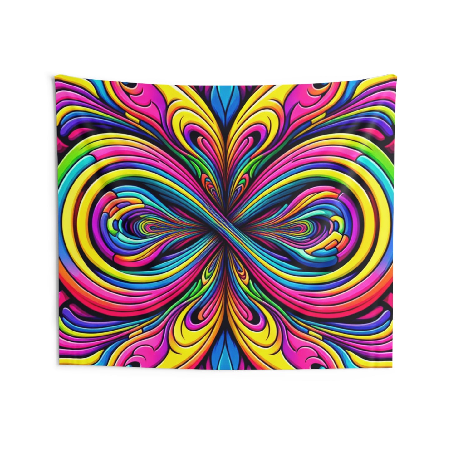 Cosmic Electrifying Abstraction. Infinity Patterns Art Tapestry