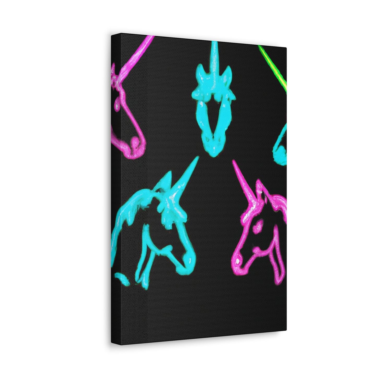 Neon Night Unicorn Prism NEON Unicorns Art Canvas