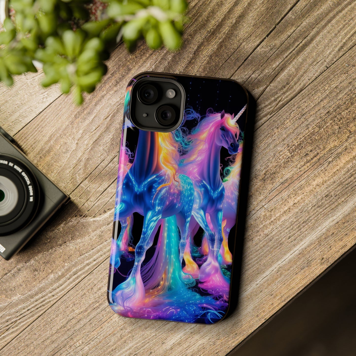 Neon Unicorn Bliss Neon Unicorns Premium Art Magsafe Magnet Tough IPhone 13 14 15 Pro Plus Max and Mini in Matte and Glossy Phone cases