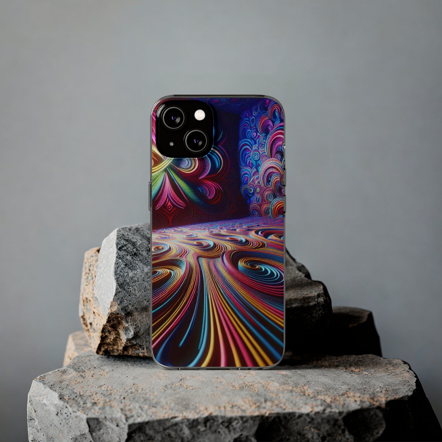 Vibin' Neon Infinity. Infinity Patterns Art Polycarbonate Phone Case